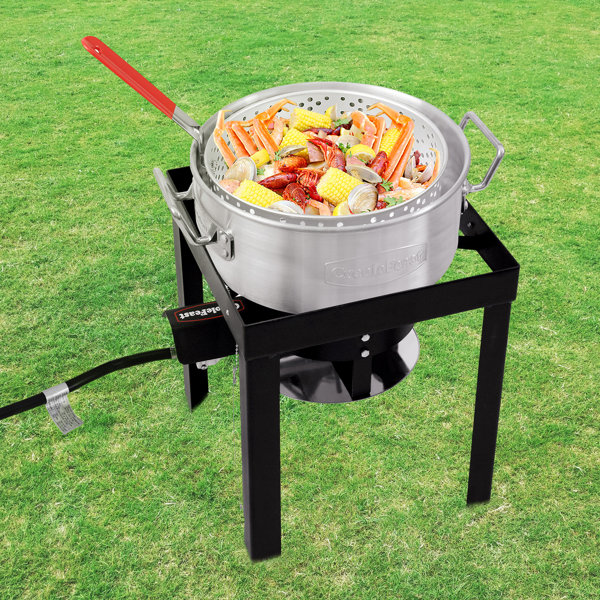 Creole Feast Premium Aluminum 30 Qt. Turkey Fryer And 10 Qt. Fish Fryer